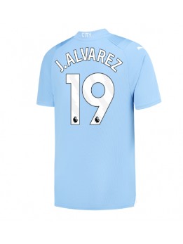 Manchester City Julian Alvarez #19 Replika Hemmakläder 2023-24 Kortärmad